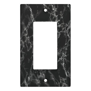Faux Black Marble Light Switch Cover