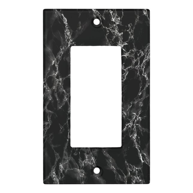 Faux Black Marble Light Switch Cover (Front)