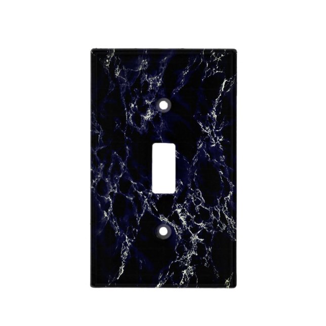 Faux Black Marble Light Switch Cover (Front)