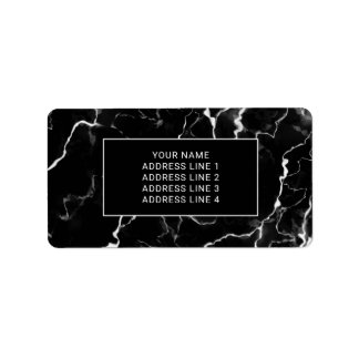 Faux Black Marble Texture Look With Custom Text Label