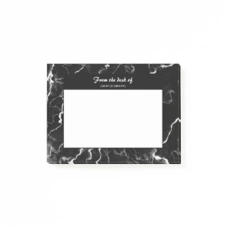 Faux Black Marble Texture Look With Custom Text Post-it Notes