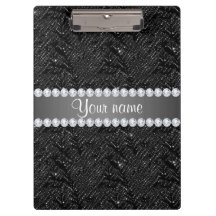 Faux Black Sequins Sparkles and Diamonds