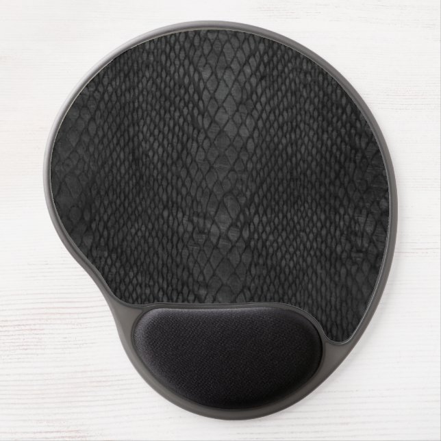 Faux Black Snakeskin  Gel Mouse Pad (Front)