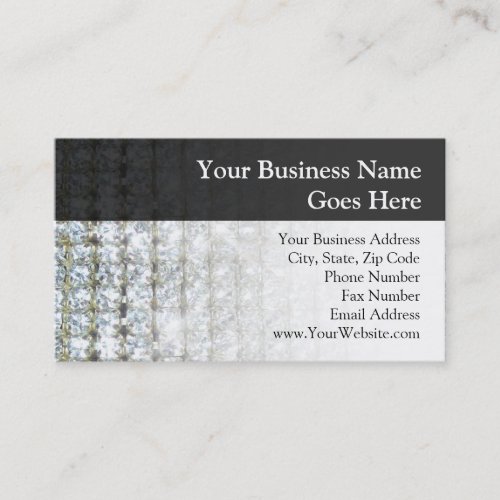 Faux Bling Business Cards