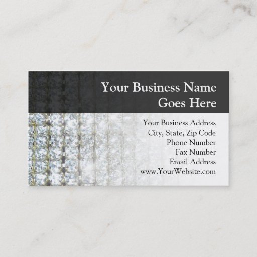 Customizable Faux Bling Business Cards
