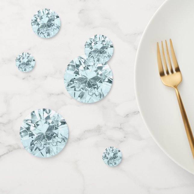 Faux Blue Aquamarine Diamond Confetti (Group)