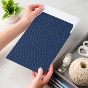 Faux Blue Denim Envelope Mailers