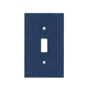 Faux Blue Denim Jeans Fabric Light Switch Cover