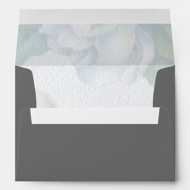 Faux Blue Foil Confetti Elegant Sparkles Envelope (Back (Bottom))