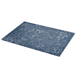 Faux Blue Glitter Texture Look-like Graphic Cutting Board