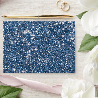 Faux Blue Glitter Texture Look-like Graphic Envelope