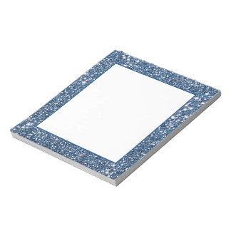 Faux Blue Glitter Texture Look-like Graphic Notepad