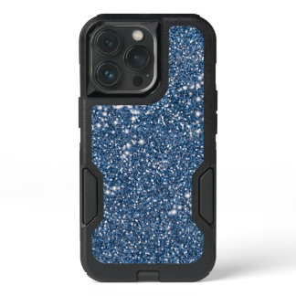 Faux Blue Glitter Texture Look-like Graphic iPhone 13 Pro Case