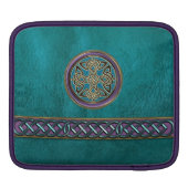 Faux Blue Green and Celtic Knot iPad Sleeve (Back)