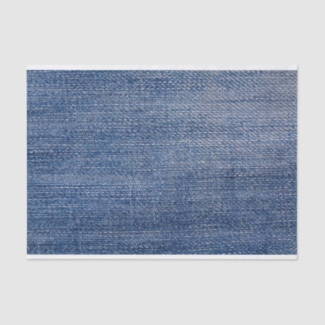 Faux Blue Jean Fabric Tissue Paper (Front)