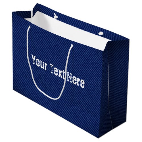 Faux Blue Jeans Gift Bag with Custom Text Name