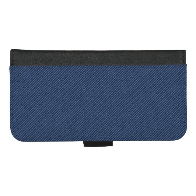 Faux Blue Jeans iPhone Wallet Case (Front (Horizontal))