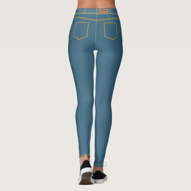 Faux Blue Jeans Leggings "MIGNED" (Back)