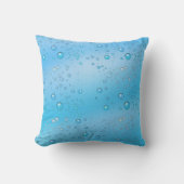 Faux Blue Water Bubbles Outdoor Pillow (Front)