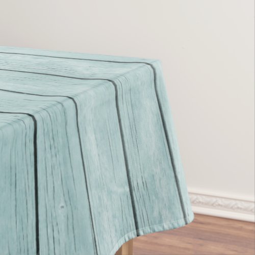 Faux Blue Wood  Tablecloth