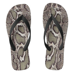 Faux Boa Constrictor Flip Flops