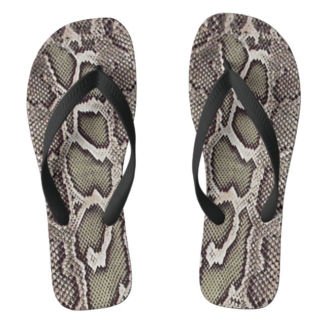 Faux Boa Constrictor Flip Flops (Footbed)