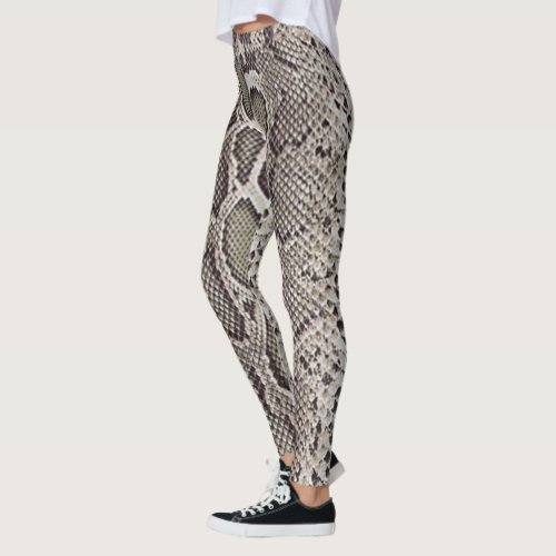 Faux Boa Constrictor Snake Skin Leggings