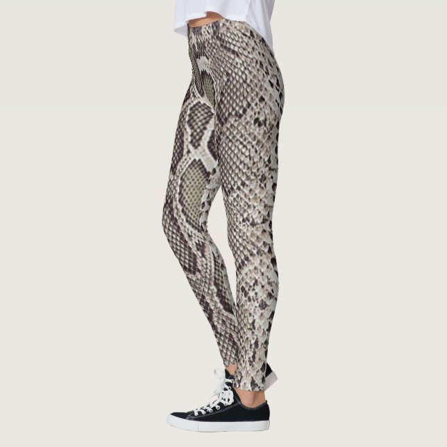 Faux Boa Constrictor Snake Skin Leggings (Left)