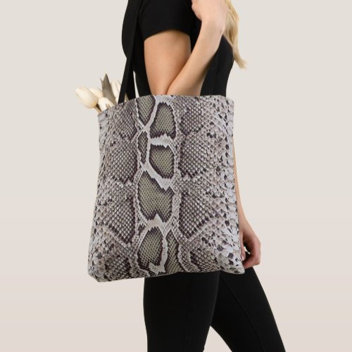 Faux Boa Constrictor Snake Skin Tote Bag