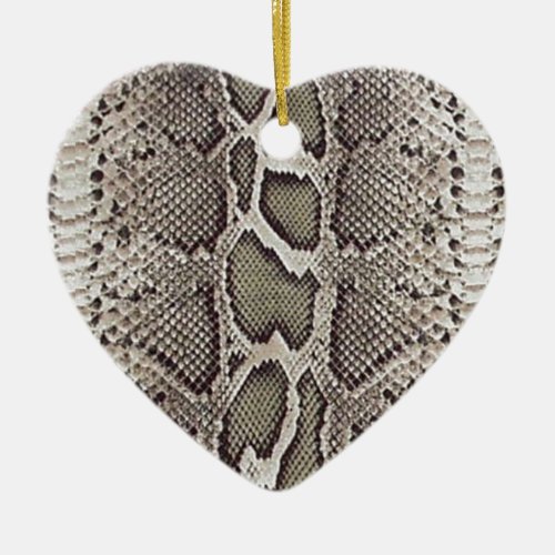 Faux Boa Constrictor Snakeskin Ceramic Ornament