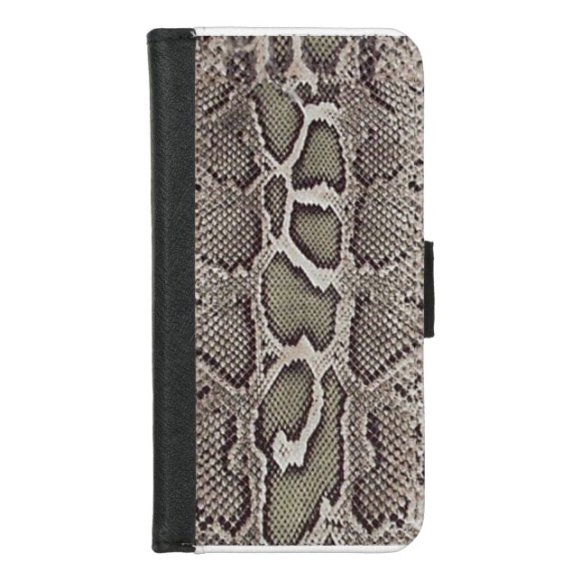 Faux Boa Constrictor Snakeskin iPhone Wallet Case (Front)
