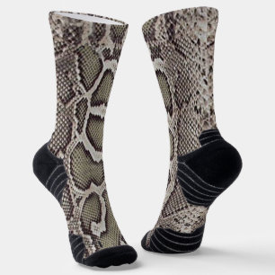 Faux Boa Constrictor Snakeskin Socks