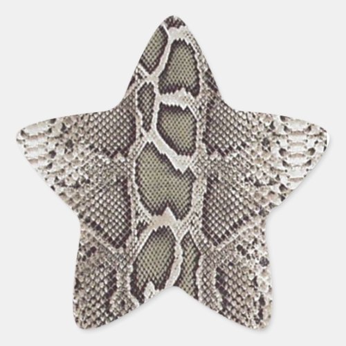 Faux Boa Constrictor Snakeskin Star Sticker