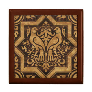 Faux Bois Medieval Birds Gift Box