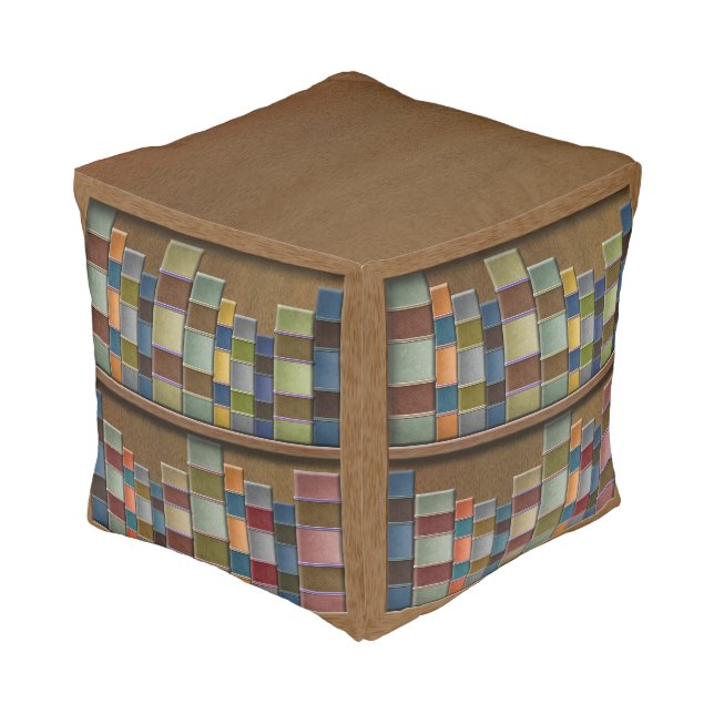 Faux Book Shelf Table Pouf (Angled Front)