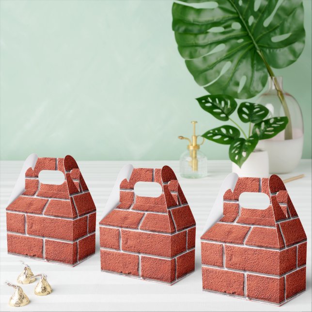 faux brick pattern party  favor boxes (Multiple)