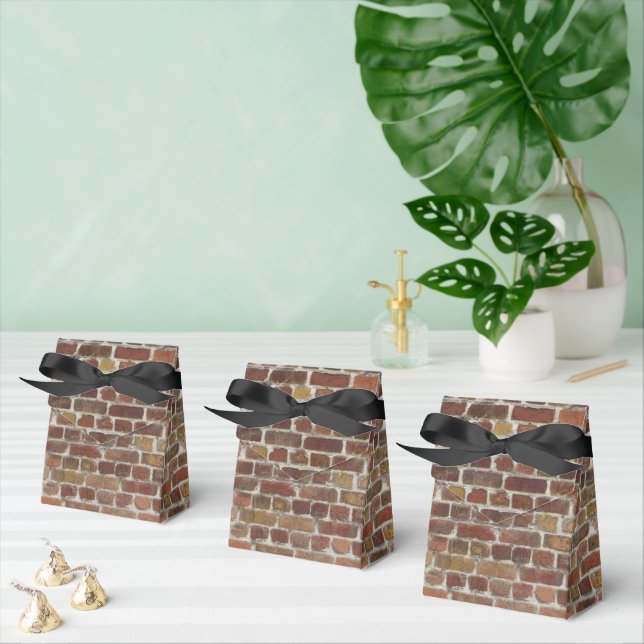 faux brick pattern party  favor boxes (Multiple)