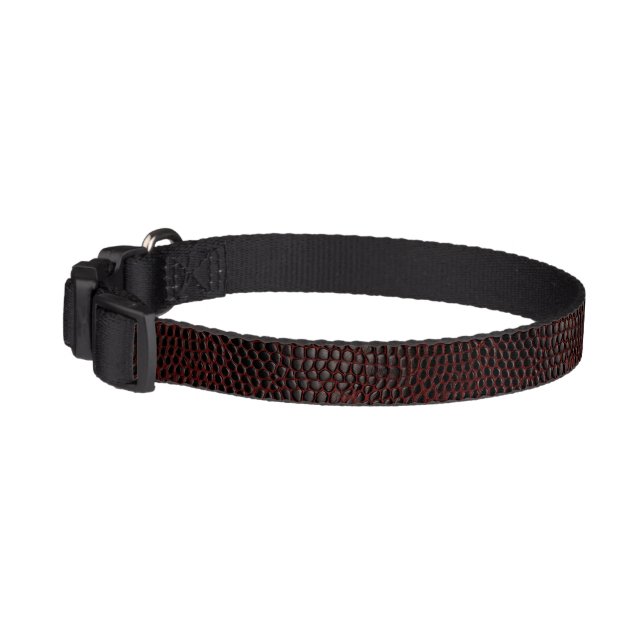 Faux Brown Alligator Skin Pet Collar (Left)
