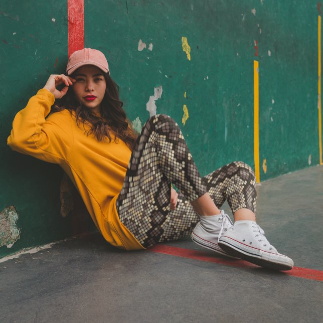 Faux Brown Beige Snakeskin Edgy  Leggings (Creator Uploaded)