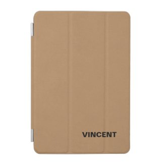 Our brown craft paper themed iPad mini cover offers durable protection with a stylish rustic look. Perfect blend of function and aesthetics for your device.