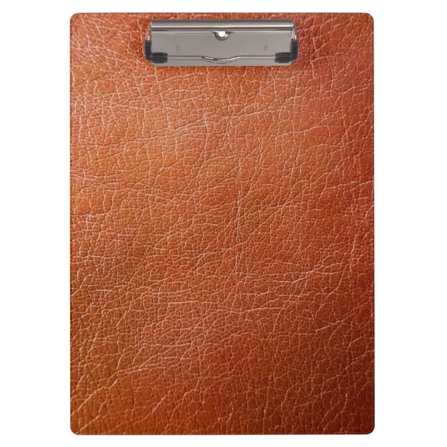 Faux brown leather clipboard (Front)
