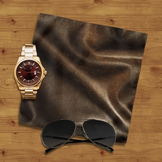 Faux Brown Leather Grain Bandana (Creator Uploaded)