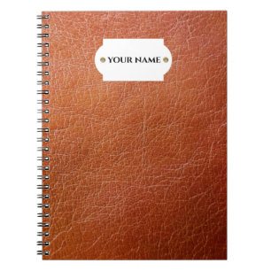 Faux brown leather  notebook