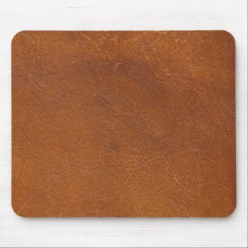 Faux Brown Leather Texture Mouse Pad by lazytextures at Zazzle