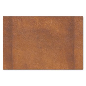 Faux Brown Leather Texture Tissue Paper by lazytextures at Zazzle