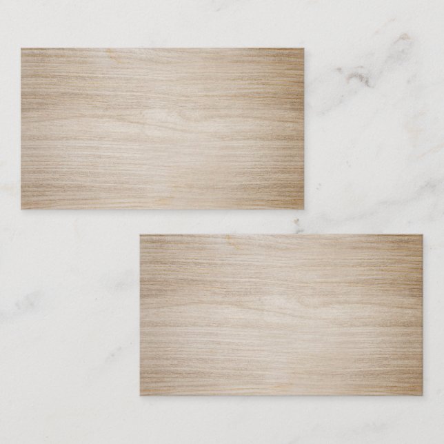 Faux Brown Wood Blank   Business Card (Front/Back)