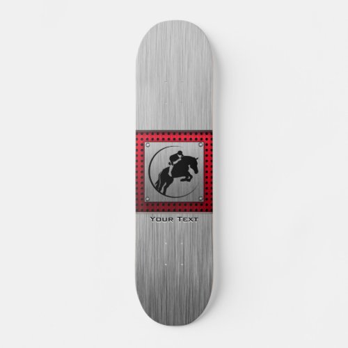 Faux Brushed Aluminum Equestrian Skateboard Deck