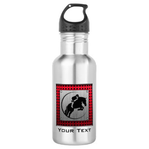 Faux Brushed Aluminum Equestrian. Water Bottle