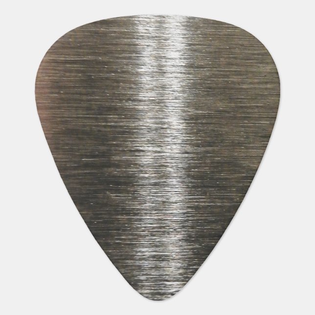 Faux Brushed Aluminum Guitar Picks (Front)