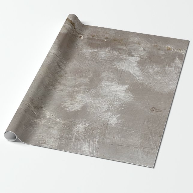 Faux Brushed Aluminum Wrapping Paper (Unrolled)